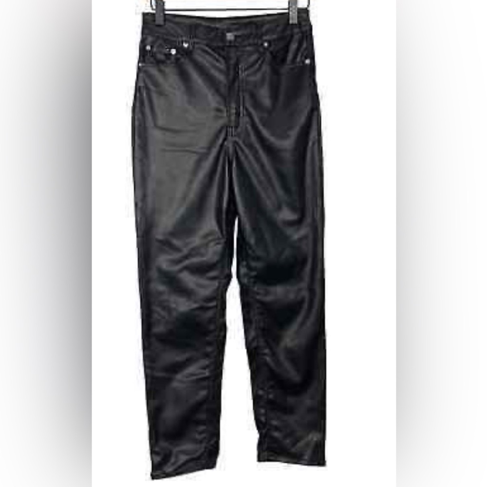 H & M Divided High Rise Faux Leather Pants Size 10